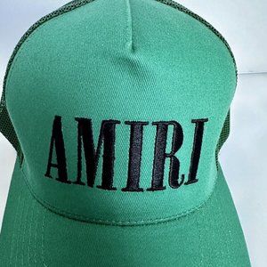 Amiri Core Logo Green Trucker Hat